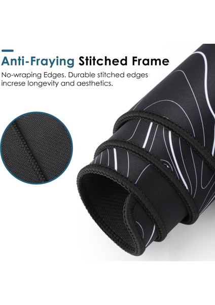 Ev ve Ofis Için Kaymaz Kauçuk Tabanlı Genişletilmiş Uzun Mouse Pad Büyük Oyuncu Mouse Pad Dizüstü Bilgisayar Klavye Mouse Matı (Yurt Dışından)