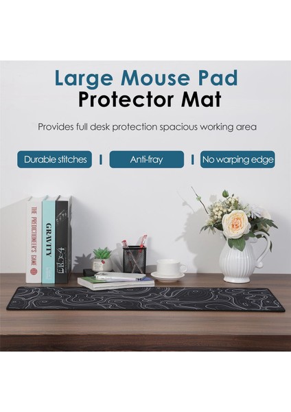 Ev ve Ofis Için Kaymaz Kauçuk Tabanlı Genişletilmiş Uzun Mouse Pad Büyük Oyuncu Mouse Pad Dizüstü Bilgisayar Klavye Mouse Matı (Yurt Dışından) modelleri