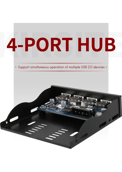3,5 Inç Disket Yuvası 4 Portlu USB 2.0 Hub Usb2.0 Ön Panel Genişletme Adaptörü Bağlantı Braketi Masaüstü Için 9 Pin Kablolu (Yurt Dışından) fırsatları