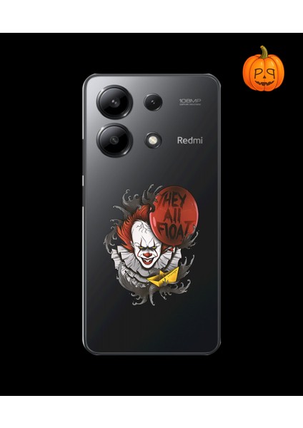 Xiaomi Redmi Note 13 Uyumlu Şeffaf Kılıf Horror 1 Tasarımlı