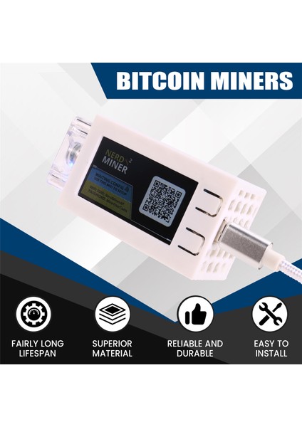 Nerdminer V2 Pro Miner 78KH/S Mini Bitcoin Piyango Madencisi Aydınlık Fanlı Btc Solo Piyango Madencilik Madencisi Beyaz (Yurt Dışından) fırsatları