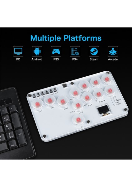 Hitbox Dövüş Çubuğu Kontrol Cihazı Renkli Rgb Işık Dövüş Oyunu Atari Oyunu Klavyesi Pc Ps3 Ps4 Switch Için (Yurt Dışından) modelleri
