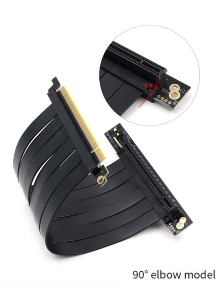 Pcı-E 3.0 16X 180 Derece, Pcı-E Grafik Kartı Uzatma Kablosu Ağ Kartı Adaptörü, Tam Hız ve Kararlılık 10 cm (Yurt Dışından) indirimleri