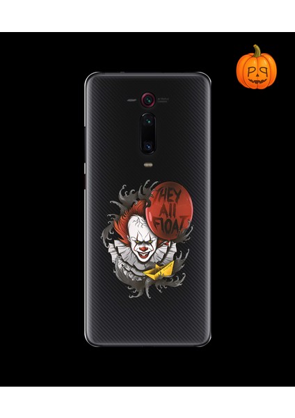 Xiaomi Mi 9t Pro Uyumlu Şeffaf Kılıf Horror 1 Tasarımlı