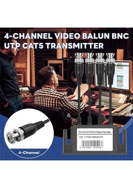 Cctv/gözetim Kamerası Trendi Için 4 Kanallı Video Balun Bnc Utp Cat5 Vericisi (Yurt Dışından) fırsatları