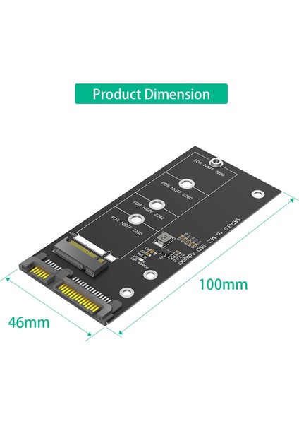 M.2 Ngff - Sata Adaptör Kartı B Anahtarı/b ve M Anahtarı SSD Dönüştürücü Ngff M.2 2280 2260 2242 2230 SSD Için (M.2 Nvme Için Değil) (Yurt Dışından) fırsatları