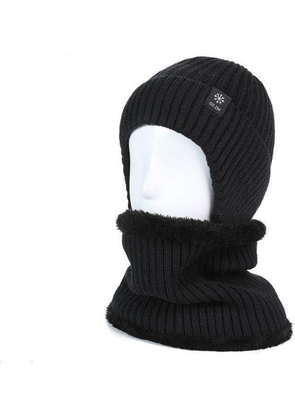 Erkek Kış Sıcak Kulak Korumalı Kalın Örme Yün Şapka (Yurt Dışından)