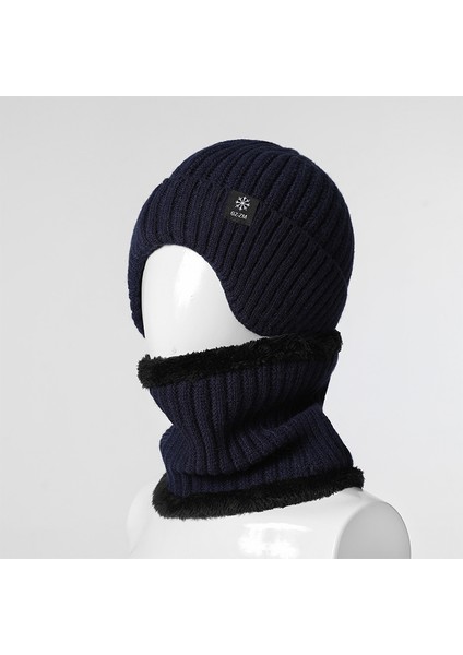 Erkek Kış Sıcak Kulak Korumalı Kalın Örme Yün Şapka (Yurt Dışından)