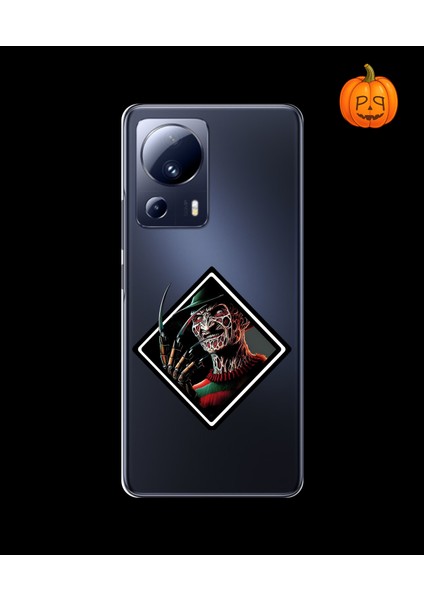 Xiaomi Mi 13 Uyumlu Şeffaf Kılıf Horror 2 Tasarımlı