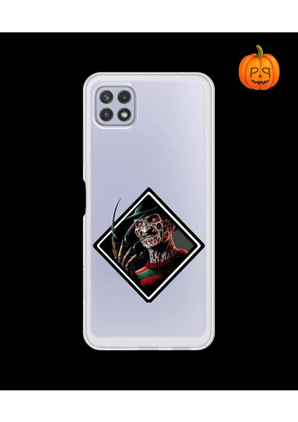 Samsung Galaxy A22 Uyumlu Şeffaf Kılıf Horror 2 Tasarımlı