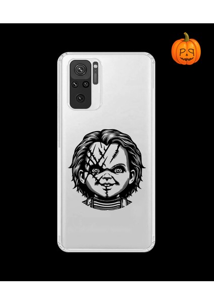 Xiaomi Redmi Note 10 Uyumlu Şeffaf Kılıf Horror 4 Tasarımlı