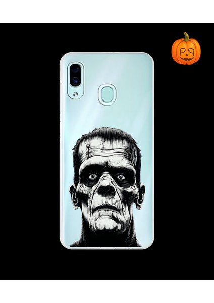 Samsung Galaxy A30 Uyumlu Şeffaf Kılıf Horror 6 Tasarımlı