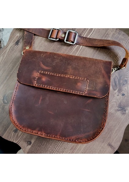 Hakiki Deri Elyapımı Çanta 20*20 cm