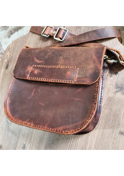 Hakiki Deri Elyapımı Çanta 20*20 cm
