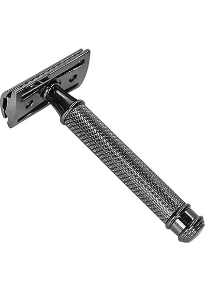 Yeni Erkek Katlanır Tıraş Makinesi Çift Kenarlı Klasik Tıraş Makinesi Erkek Tıraş Makinesi Siyah (Yurt Dışından)