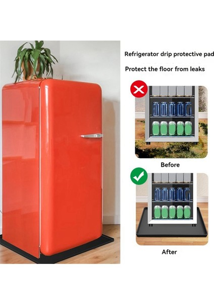 Buzdolabı Zemin Koruyucu, Mini Buzdolabı Silikon Mat, Buzdolabı Alt Matı, Çamaşır Makinesi ve Kurutma Makinesi Için Çamaşır Koruyucu, Damlama Tepsisi Siyah (Yurt Dışından) fırsatları