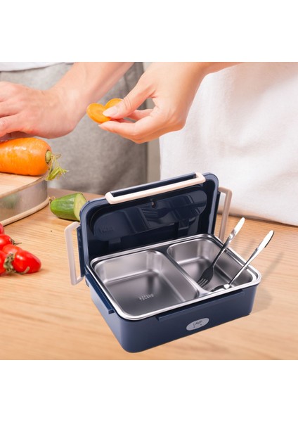 Kaşık ve Çubuklu Elektrikli Yemek Kutusu Taşınabilir Yemek Isıtıcısı 220V Ev ve 12V/24V Araba/kamyon Için, Ab Fişi (Yurt Dışından) fırsatları