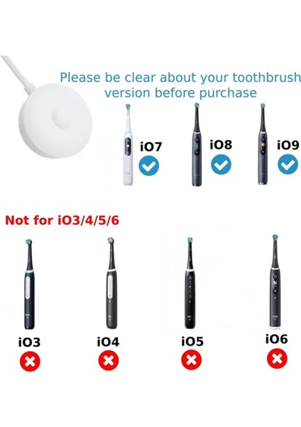 Oral B Io Serisi 9/8/7 Yedek 3768 Manyetik Elektrikli Diş Fırçası Şarj Cihazı Taban Adaptörü Için Şarj Cihazı (Yurt Dışından) fiyatları