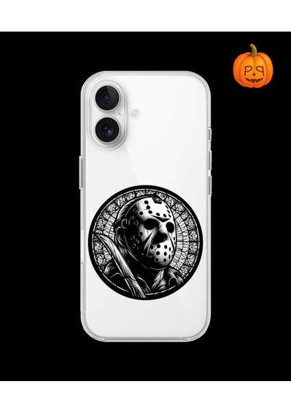 iPhone 16 Uyumlu Şeffaf Kılıf Horror 5 Tasarımlı