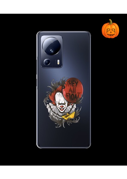 Xiaomi Mi 13 Uyumlu Şeffaf Kılıf Horror 1 Tasarımlı