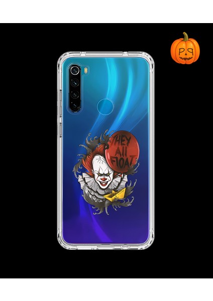 Xiaomi Redmi Note 8 Uyumlu Şeffaf Kılıf Horror 1 Tasarımlı