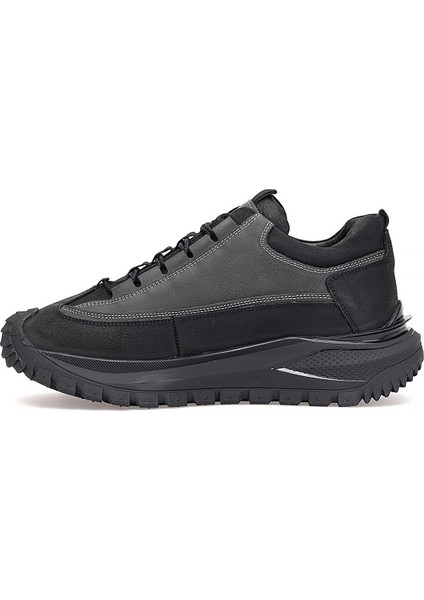 M434 Erkek Hakiki Deri Casual Ayakkabı Siyah - Gri modelleri