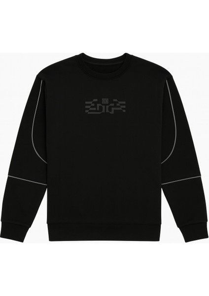 Erkek Sweatshirt Siyah Sweatshirt Erkek Garson S-Shirt O Yaka T18EG-11305-SIYAH