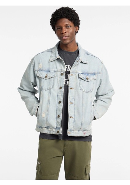 Jeans Erkek Çok Renkli Denim Parka M5YN38D5M5A-GJVD indirimleri