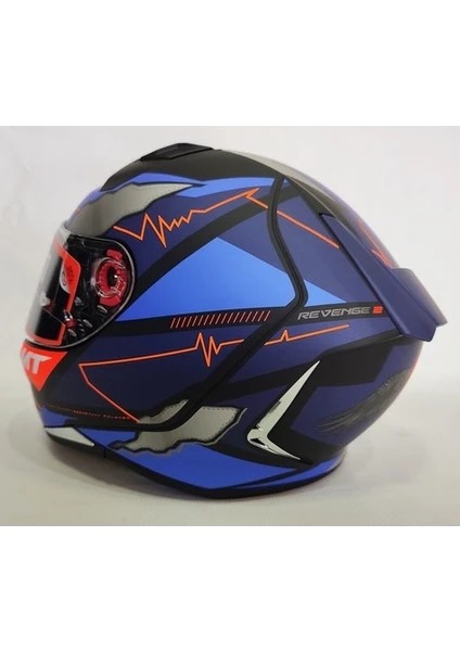 mt Revenge 2 Hector Garzo A7 Mat Mavi - Şeffaf Vizörlü modelleri