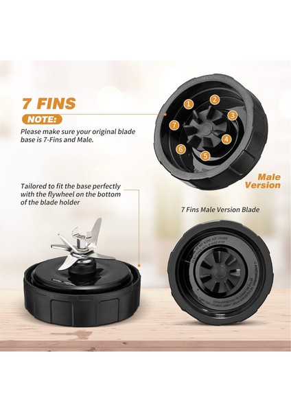Ninja Için Blender Yedek Bıçak 7 Kanatçık, Ninja SS101 SS351 SS401 SS151 SS300 SS35 Için Blender Bıçak Yedek Parçaları (Yurt Dışından) indirimleri