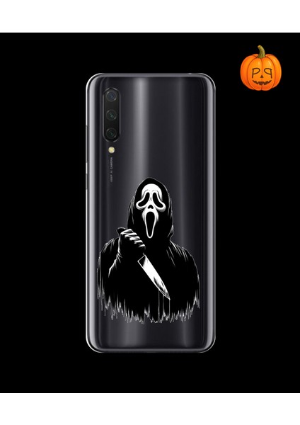 Xiaomi Mi 9 Lite Uyumlu Şeffaf Kılıf Horror 3 Tasarımlı