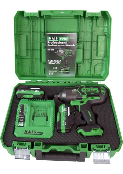 Haispro Akülü Somun Sıkma Darbeli 1300NM 21V 4.0AH RB-818 Haıspro (2X4.0AH Akü) modelleri