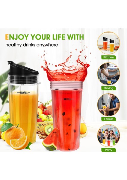 Ninja Blender Yedek Parçaları, Nutri Ninja QB3001SS Için Taşınabilir Kapaklı 3'lü Paket 16OZ Ninja Blender Kapları (Yurt Dışından) indirimleri