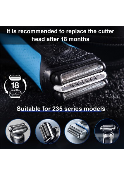 Braun 211, 230, 235, 240, 245, 250, 260, 266, 270, 272, 5266, 5533, 5213, 5235, 5265 Için Yedek Tıraş Makinesi Folyo Ekranı (Yurt Dışından)