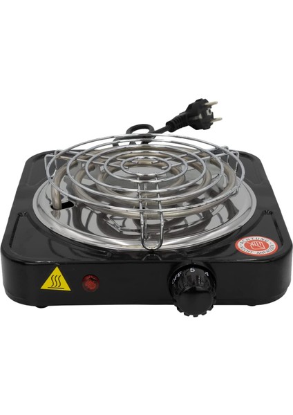 Premium Elektrikli Tekli Ocak 1000W - 5 Güç Seviyesi Katı Elektrikli Ocak Üstü Tekli Ofis, Seyahat ve Ev Için Ab Fişi (Yurt Dışından)