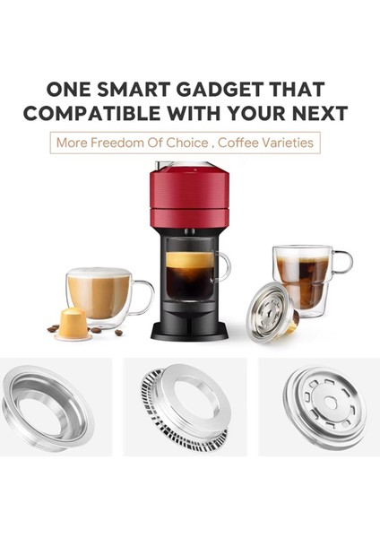 Vertuoline Vertuo Next Pop Makinesi Için 40 ml Yeniden Kullanılabilir Kapsül Adaptörü Nespresso Kahve Kapsül Pod'larıyla Uyumlu (Yurt Dışından) fiyatları