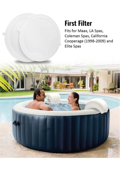 100497 Maax/la Spas/coleman Spas/california Cooperage (1998-2009) ve Elite Spas Için Ilk Spa Filtresi (Yurt Dışından) modelleri