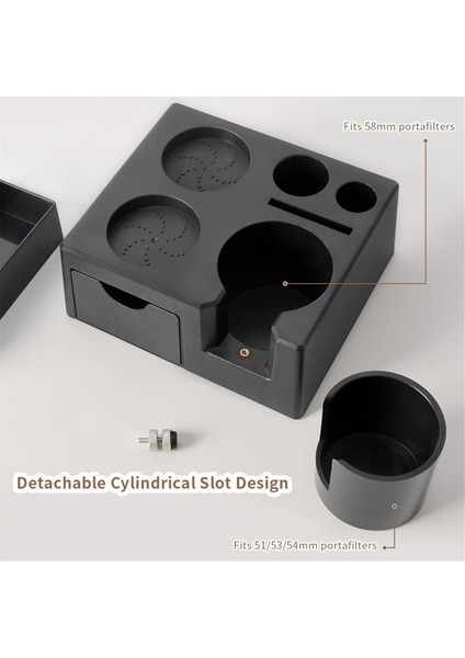 Espresso Tamping Istasyonu Düzenleyici Kahve Tamper Tutucu 58MM 54MM 51MM Epsresso Portafilter Kahve Aletleri Düzenleyici (Yurt Dışından) fırsatları