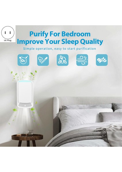 Ev Için Hava Iyonlaştırıcıları Ev Için Tak-Çalıştır Hava Temizleyici Yatak Odası, Evcil Hayvan, Mutfak, Ofis Için Sessiz ve Taşınabilir Hava Temizleyici (Abd) (Yurt Dışından) fiyatları