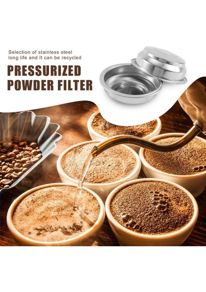 Espresso Kahve Makinesi Aksesuarları Için 2 Adet Paslanmaz Çelik 58MM Kahve Çay Filtre Sepeti Basınçlı Toz Haznesi (Yurt Dışından) indirimleri