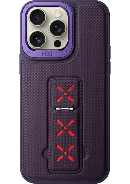 iPhone 14 Pro Max HBC-248 Lima Standlı Kapak - Derin Mor