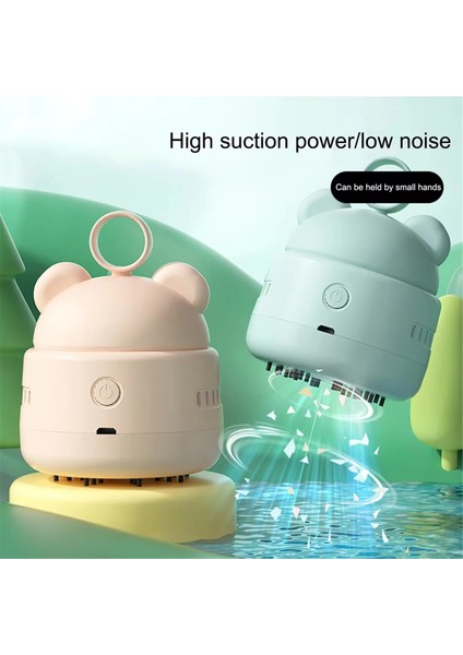 Sevimli Masaüstü Elektrikli Süpürge Mini Bearhead Halkalı Elektrikli Süpürge Toz Kırıntılarını Temizlemek Için Lake Green (Yurt Dışından) fiyatları