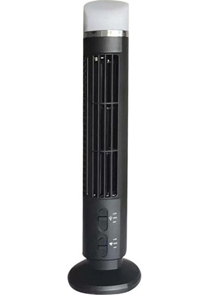 Taşınabilir Hava Soğutucu Fan, Led'li, Güçlü Rüzgarlı, Yerden Tasarruf Sağlayan, Kanatsız Tasarımlı, USB Arayüzlü Siyah (Yurt Dışından)