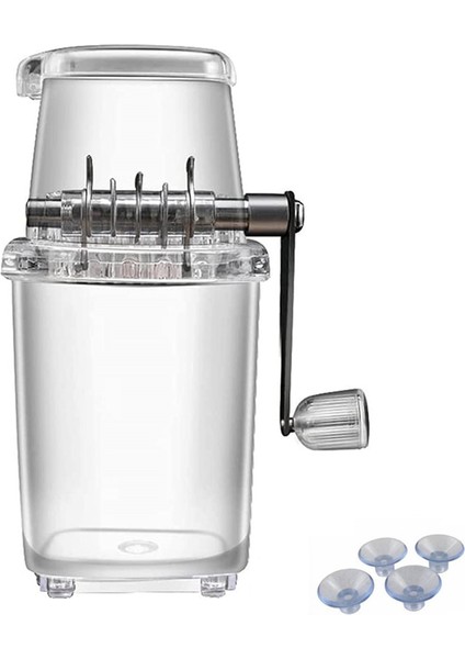 Buz Kırıcı Manuel Döner Buz Kırıcı Kokteyller Slush Makinesi Buz Küpü Kırılmış Smoothie'ler Buz Kırıcı Makinesi Ev A (Yurt Dışından)