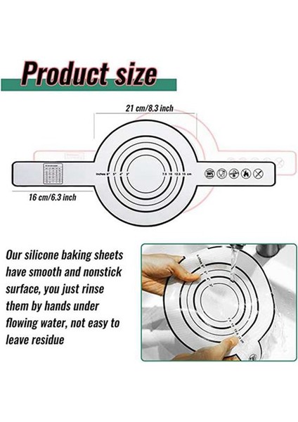 Adet Silikon Pişirme Matı, Uzun Saplı, 8,3 Inç Yeniden Kullanılabilir Levhalı, Hollanda Fırını Ekmek Pişirme Matı, Yapışmaz Pişirme Matı, Siyah (Yurt Dışından) modelleri