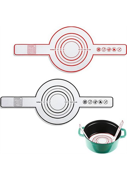 Adet Silikon Pişirme Matı, Uzun Saplı, 8,3 Inç Yeniden Kullanılabilir Levhalı, Hollanda Fırını Ekmek Pişirme Matı, Yapışmaz Pişirme Matı, Siyah (Yurt Dışından) indirimleri