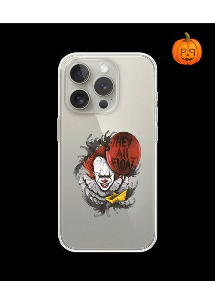 iPhone 15 Pro Max Uyumlu Şeffaf Kılıf Horror 1 Tasarımlı
