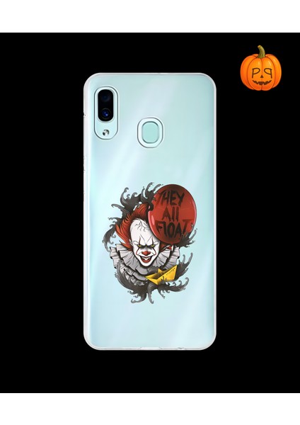 Samsung Galaxy A30 Uyumlu Şeffaf Kılıf Horror 1 Tasarımlı