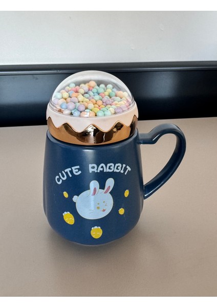 Kedi Figürlü Seramik Kupa Mavi modelleri