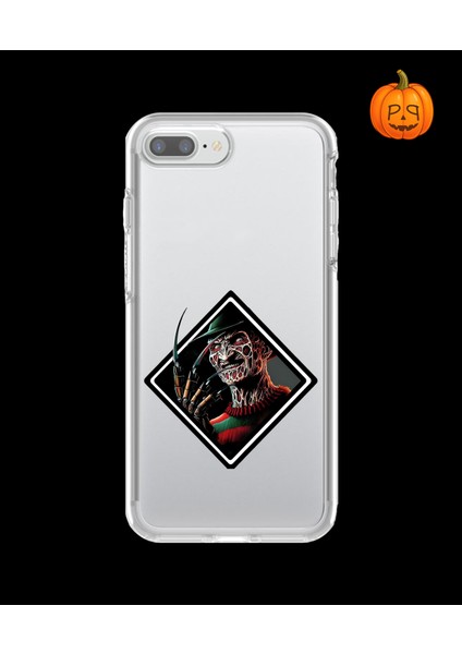 iPhone 8 Plus Uyumlu Şeffaf Kılıf Horror 2 Tasarımlı